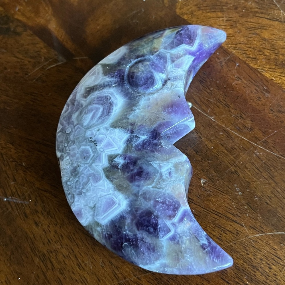 Dream Amethyst Moon Face